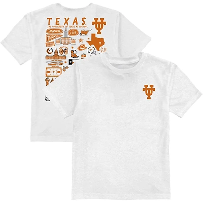Toddler Vive La Fete  White Texas Longhorns Impressions Artwork T-Shirt
