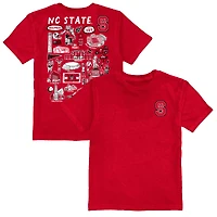 Youth Vive La Fete  Red NC State Wolfpack Impressions Artwork T-Shirt