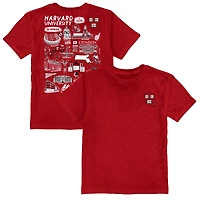 Youth Vive La Fete  Crimson Harvard Crimson Impressions Artwork T-Shirt