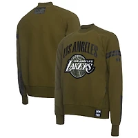 Men's NBA x Two Hype  Olive Los Angeles Lakers Culture & Hoops Collection Premium Pullover Sweatshirt