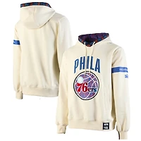 Men's NBA x Two Hype  Cream Philadelphia 76ers Culture & Hoops Collection Premium Pullover Hoodie