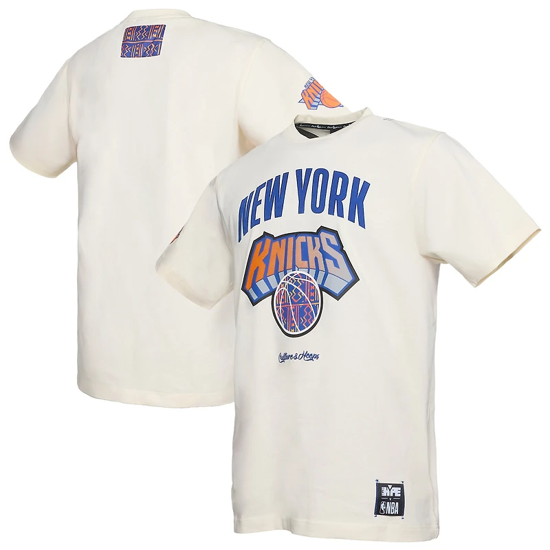 Men's NBA x Two Hype Cream New York Knicks Culture & Hoops Collection Premium T-Shirt