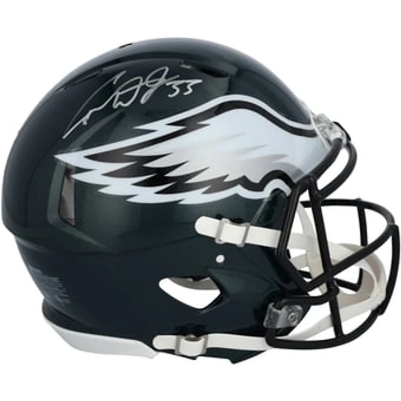 Cooper DeJean Philadelphia Eagles Autographed Super Bowl LIX Champions Riddell Logo Speed Authentic Helmet