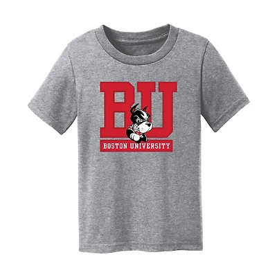 Toddler Chad & Jake  Heather Gray Boston University Logo T-Shirt