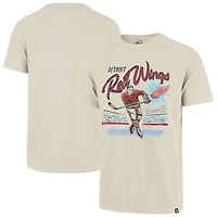 Men's '47  Natural Detroit Red Wings Hockey Player Golden Age Scrum T-Shirt