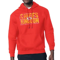 Men's Starter Kansas City Chiefs Distressed Fleece Pullover Hoodie