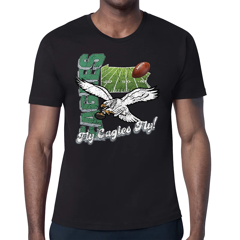Men's Starter Philadelphia Eagles Distressed Retro State Field T-Shirt