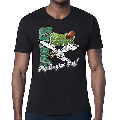 Men's Starter Philadelphia Eagles Distressed Retro State Field T-Shirt