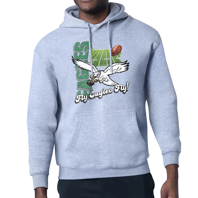 Men's Starter Philadelphia Eagles Retro State Field Fleece Pullover Hoodie