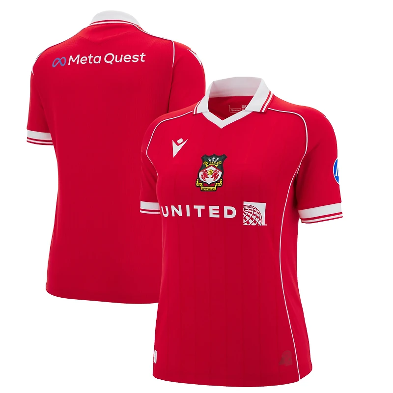 Women's Macron Red Wrexham 2025/26 Home Replica Jersey