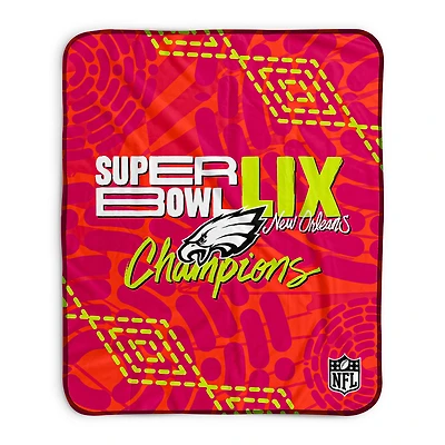 Pegasus Philadelphia Eagles Super Bowl LIX Champions 50" x 60" Pixel Fleece Blanket