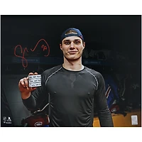 Juraj Slafkovsky Montreal Canadiens Autographed 16" x 20" First NHL Hat Trick Photograph
