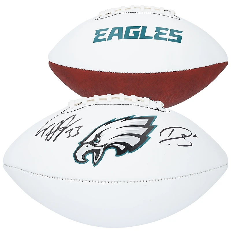 Darius Slay & Cooper DeJean Philadelphia Eagles Autographed Franklin White Panel Football