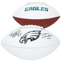Darius Slay & Cooper DeJean Philadelphia Eagles Autographed Franklin White Panel Football