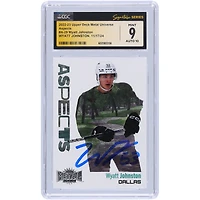 Wyatt Johnston Dallas Stars Autographed 2022-23 Upper Deck Metal Universe Aspects #A-29 CGC Fanatics Witnessed Authenticated 9/10 Rookie Card