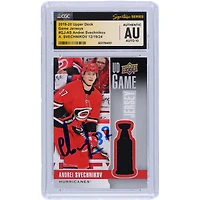 Andrei Svechnikov Carolina Hurricanes Autographed 2019-20 Upper Deck UD Game Jersey Relic #GJ-AS CGC Fanatics Witnessed Authenticated Auto 10 Card