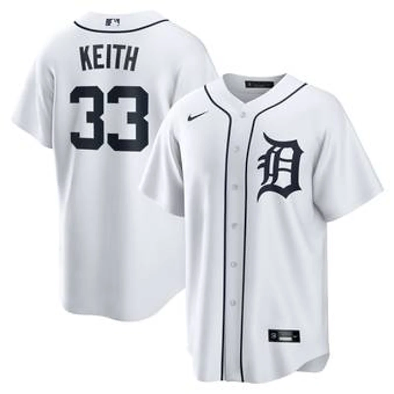 Men's Nike Colt Keith White Detroit Tigers Home Replica Jersey