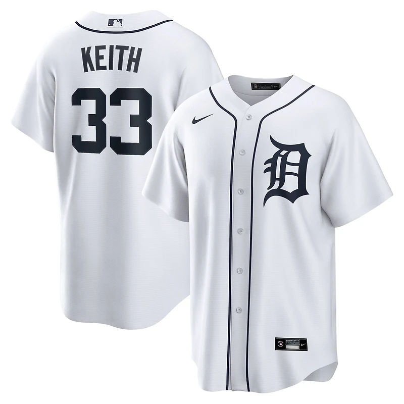 Men's Nike Colt Keith White Detroit Tigers Home Replica Jersey