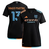 Women's adidas Thiago Martins Black New York City FC 2024 24/7 Kit Replica Player Jersey