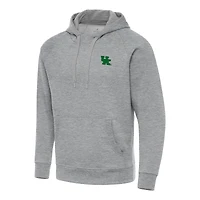 Men's Antigua  Heather Gray Kentucky Wildcats St. Patrick's Day Fleece Raglan Victory Pullover Hoodie