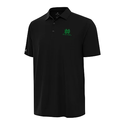 Men's Antigua Black Notre Dame Fighting Irish St. Patrick's Day Era Polo
