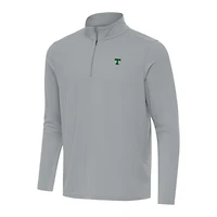 Men's Antigua Gray Tennessee Volunteers St. Patrick's Day Intent Quarter-Zip Pullover