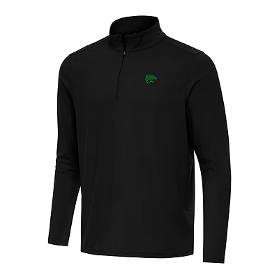 Men's Antigua Black Kansas State Wildcats St. Patrick's Day Intent Quarter-Zip Pullover