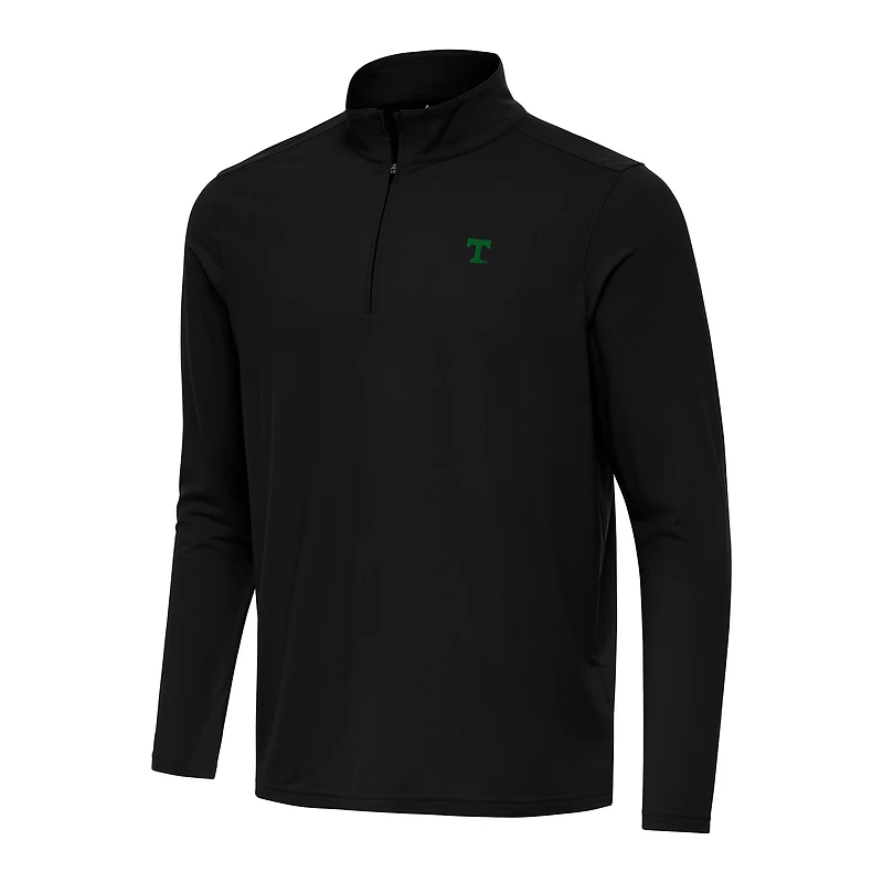 Men's Antigua Black Tennessee Volunteers St. Patrick's Day Intent Quarter-Zip Pullover