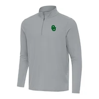 Men's Antigua Gray Oklahoma Sooners St. Patrick's Day Intent Quarter-Zip Pullover
