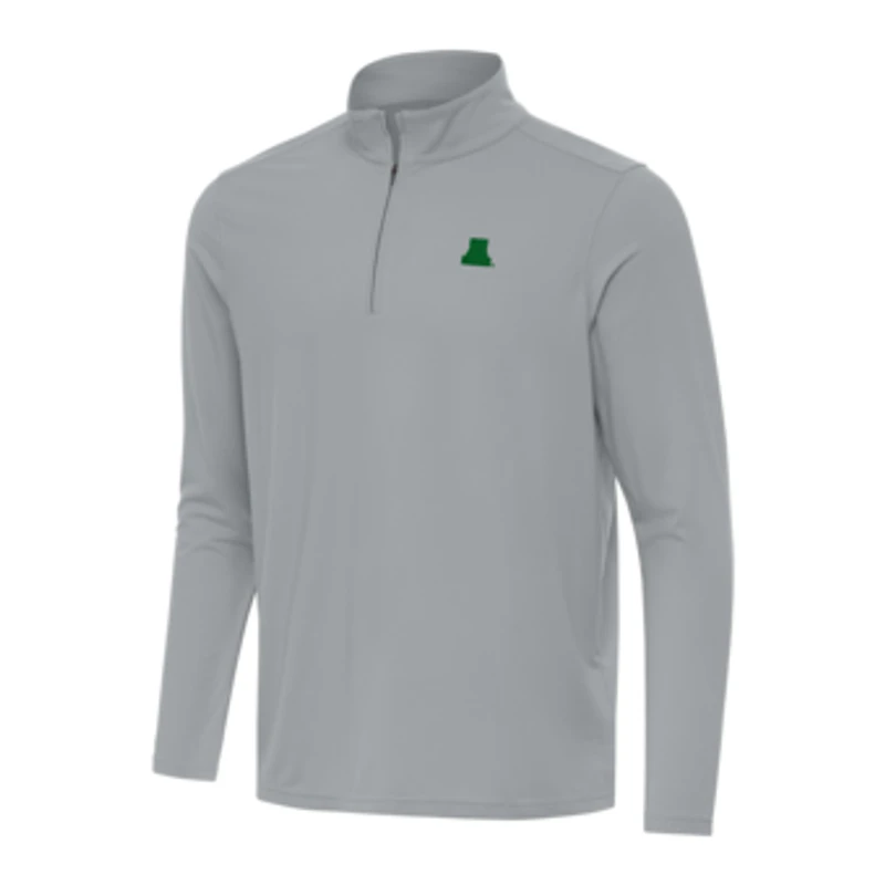 Men's Antigua Gray Arizona Wildcats St. Patrick's Day Intent Quarter-Zip Pullover