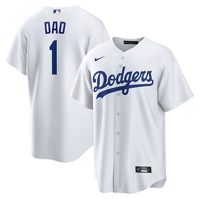 Men's Nike  White Los Angeles Dodgers #1 Dad Home Replica Jersey