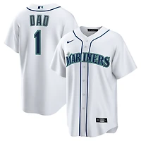 Men's Nike  White Seattle Mariners #1 Dad Home Replica Jersey