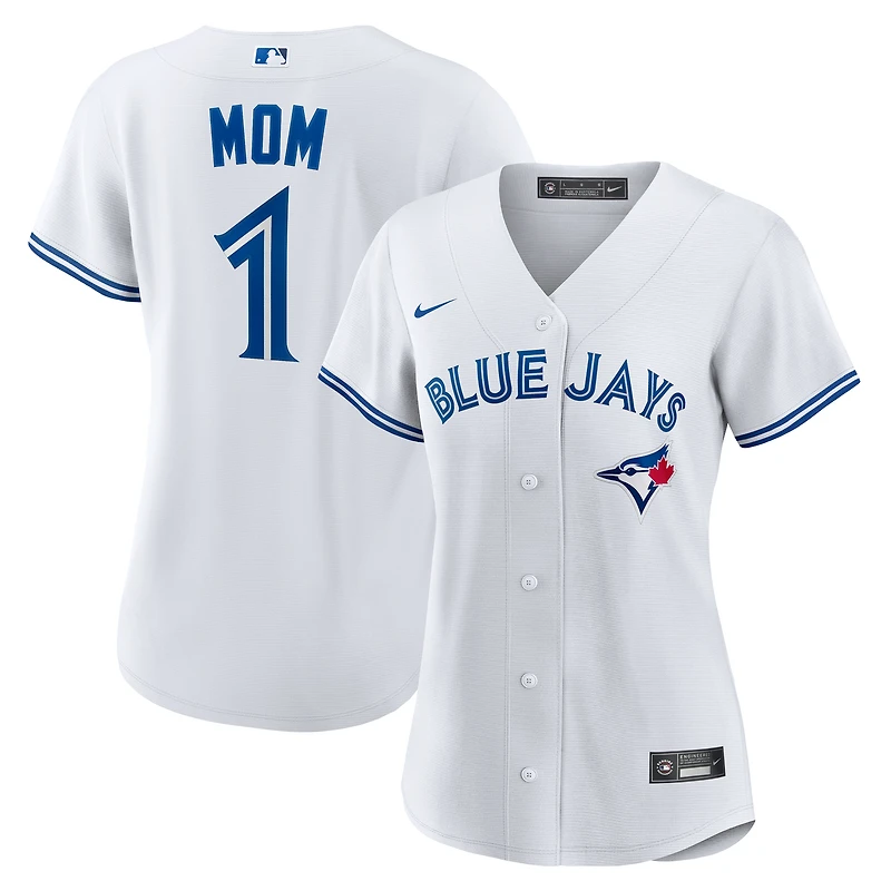 Women's Nike White Toronto Blue Jays #1 Mom Home Replica Jersey