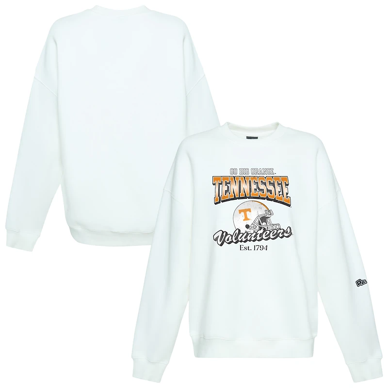 Women's Hype and Vice  White Tennessee Volunteers Classic Era Crewneck Sweatshirt
