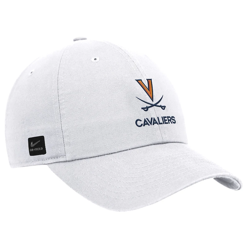 Men's Nike White Virginia Cavaliers 2025 On-Field Club Adjustable Hat