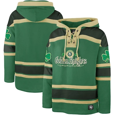 Men's '47  Kelly Green Vegas Golden Knights St. Patrick's Day McLucky Superior Lacer Pullover Hoodie