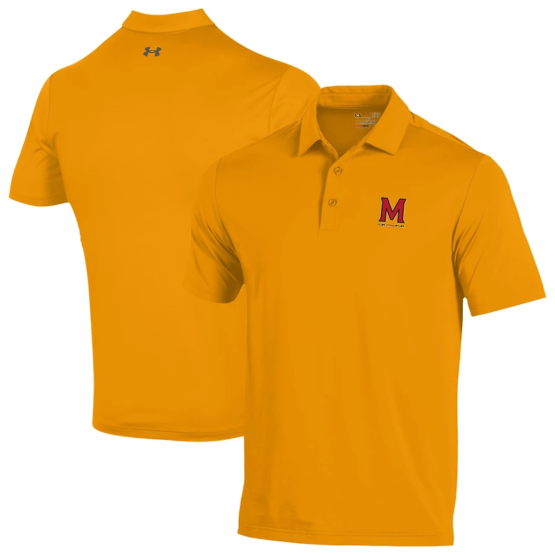Men's Under Armour  Yellow Maryland Terrapins Performance Playoff Polo