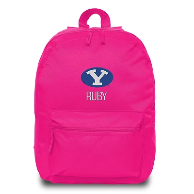 Chad & Jake Pink BYU Cougars Personalized Backpack