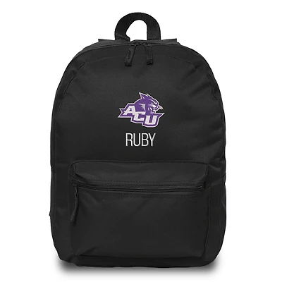 Chad & Jake  Black Abilene Christian University Wildcats Personalized Backpack
