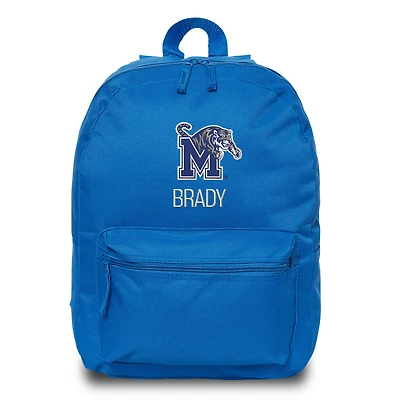Chad & Jake Blue Memphis Tigers Personalized Backpack