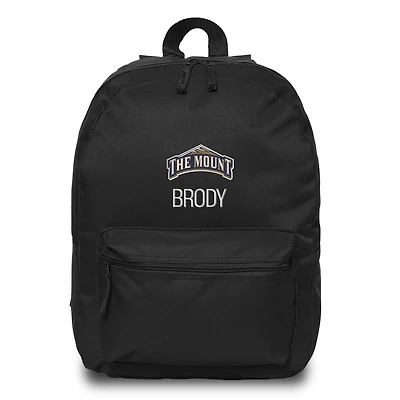 Chad & Jake  Black Mount St. Mary's Mountaineers Personalized Backpack
