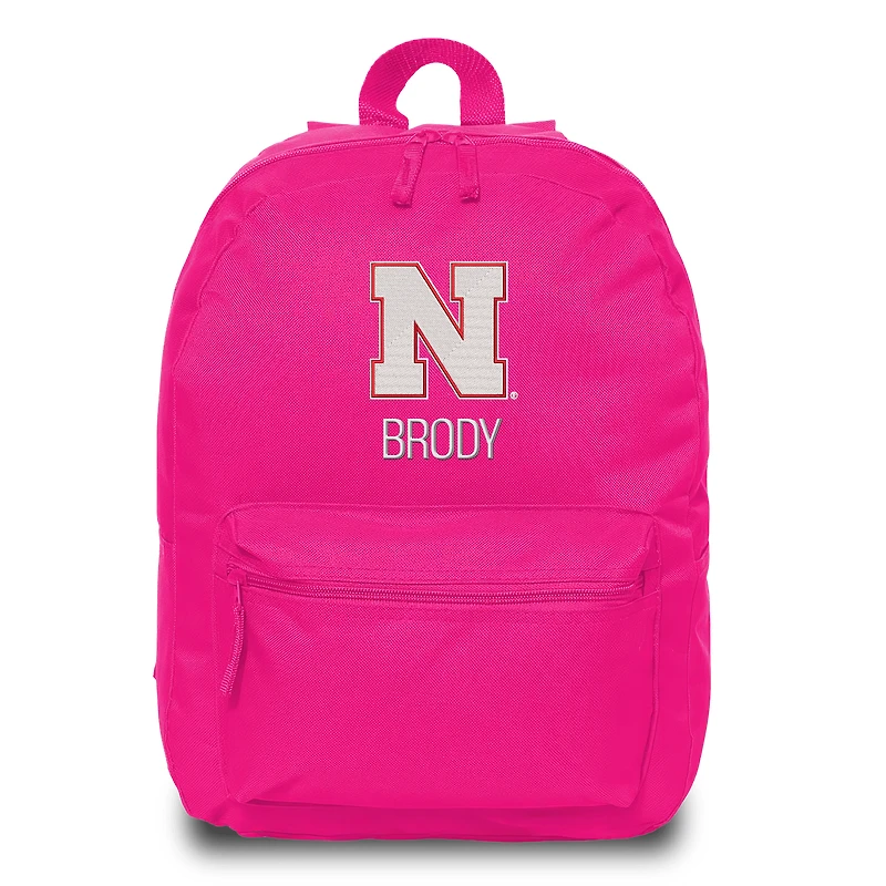 Chad & Jake Pink Nebraska Huskers Personalized Backpack