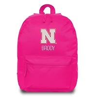 Chad & Jake Pink Nebraska Huskers Personalized Backpack