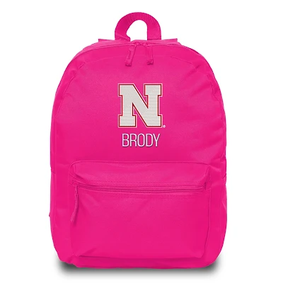 Chad & Jake Pink Nebraska Huskers Personalized Backpack
