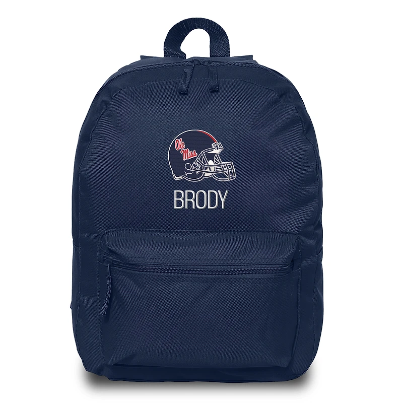 Chad & Jake Navy Ole Miss Rebels Personalized Backpack