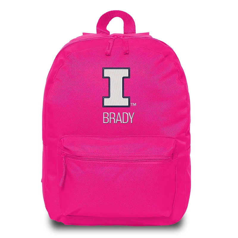 Chad & Jake  Pink Illinois Fighting Illini Personalized Backpack