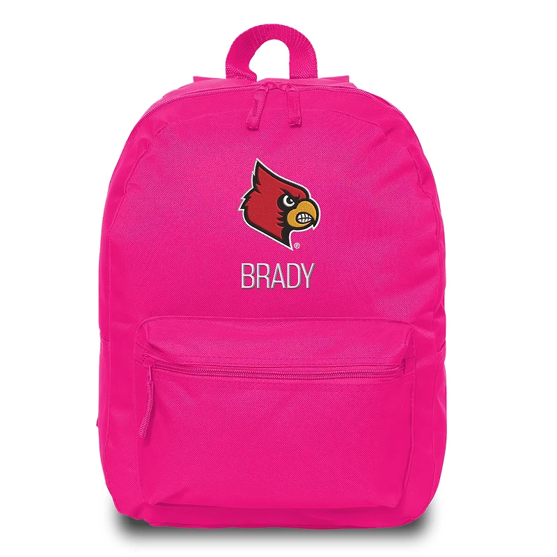 Chad & Jake  Pink Louisville Cardinals Personalized Backpack