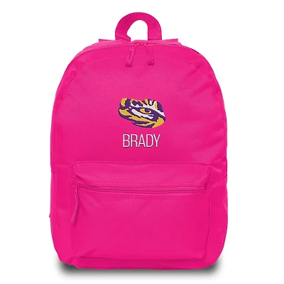 Chad & Jake Pink LSU Tigers Personalized Backpack