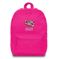 Chad & Jake Pink LSU Tigers Personalized Backpack