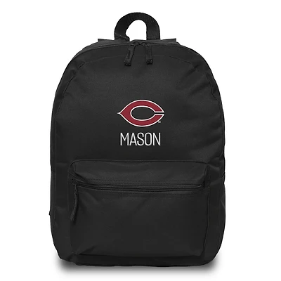 Chad & Jake  Black UChicago Maroons Personalized Backpack